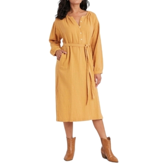 Women's Balloon Long Sleeve Tie-Front Shirtdress | Universal Thread | X Small - Picture 1 of 13